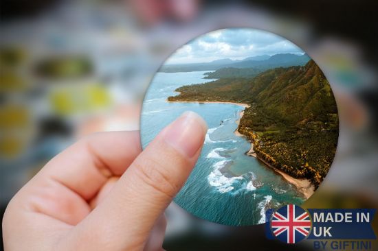 Picture of Hawaiian Island Sunset Aerial Photo Sticker