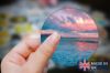 Picture of Dreamy Sky Sticker: Pink Clouds, Blue Ocean