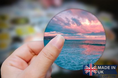 Picture of Dreamy Sky Sticker: Pink Clouds, Blue Ocean