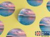 Picture of Dreamy Sky Sticker: Pink Clouds, Blue Ocean