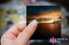 Picture of Sunset Seascape Sticker: Moody Tranquil Art, 8K Resolution