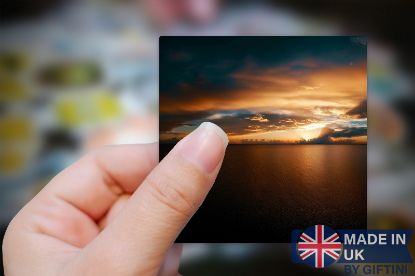 Picture of Sunset Seascape Sticker: Moody Tranquil Art, 8K Resolution