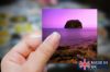 Picture of Purple Sky Beach Rocks - Photo Sticker