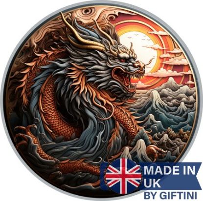 Picture of Dragon Circle Sticker - Highly Detailed