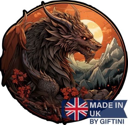 Picture of Mysterious Dragon Sticker - Dark Bronze, Caninecore, Wilderness