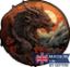 Picture of Mysterious Dragon Sticker - Dark Bronze, Caninecore, Wilderness